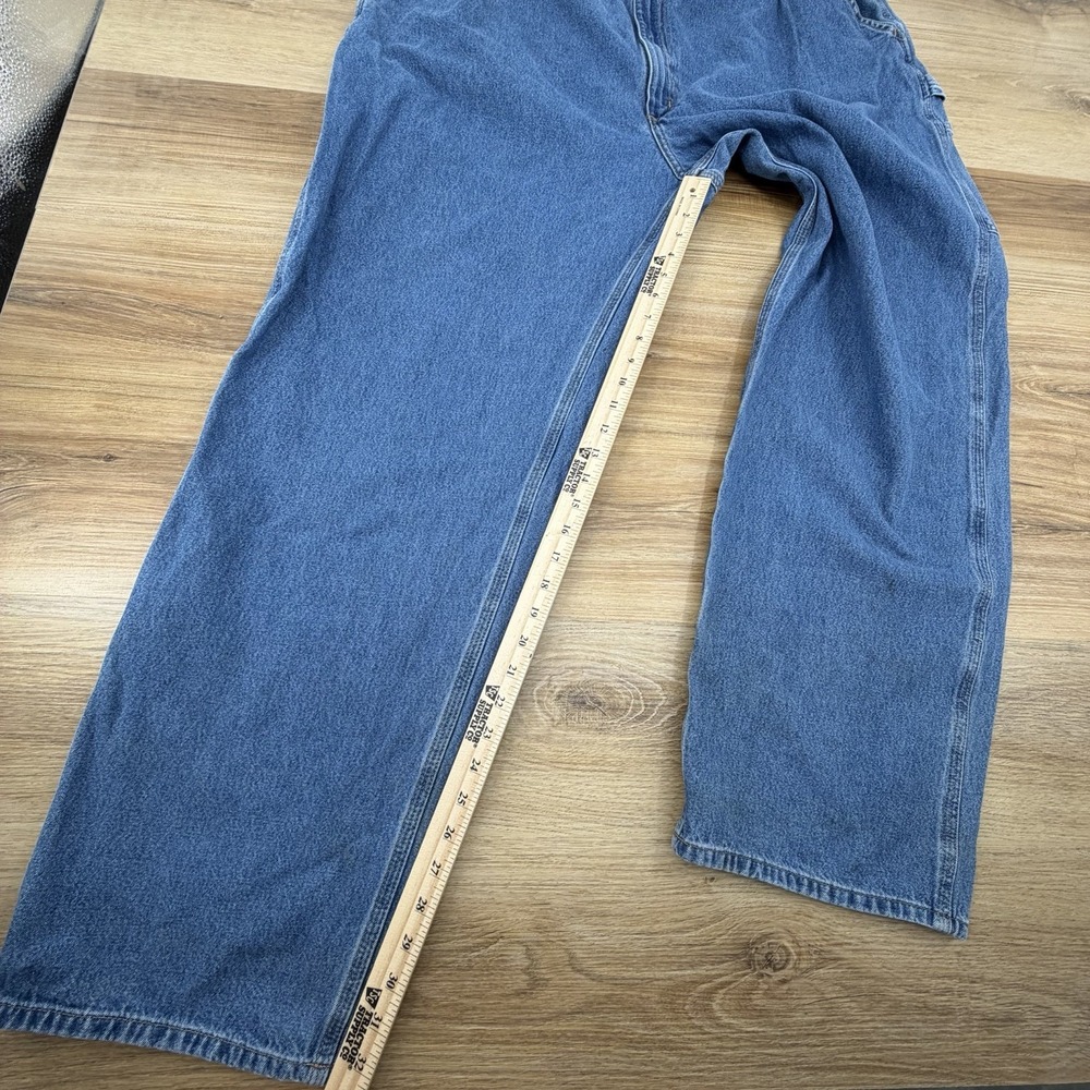 Carhartt Baggy B13 STW Blue Denim‎ Carpenter Pants Original Dungaree Mens 46x34 - Picture 6 of 6